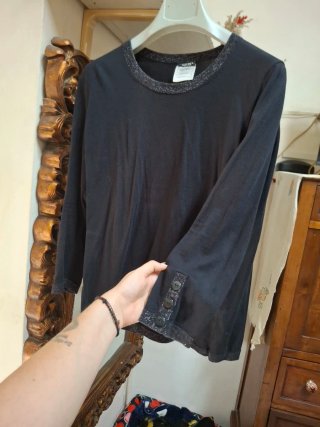 Maglietta Chanel nera taglia 44