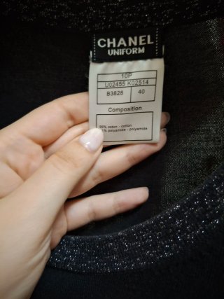 Maglietta Chanel nera taglia 44