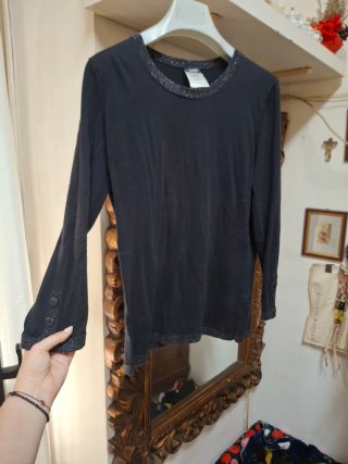 Maglietta Chanel nera taglia 44