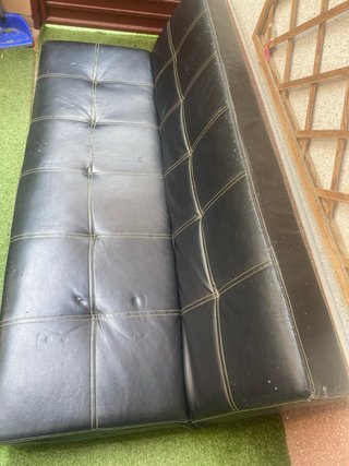 Sofá Cama Clic Clac Piel Sintética Negro