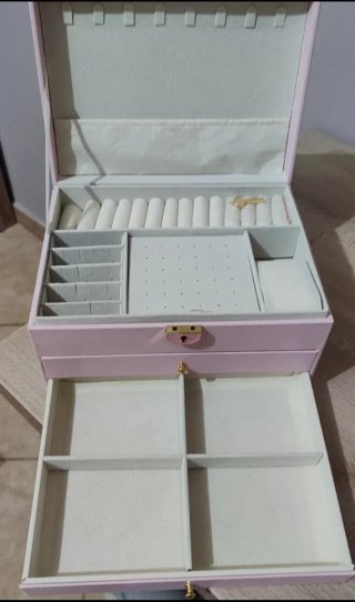 Portagioielli rosa e bianco
