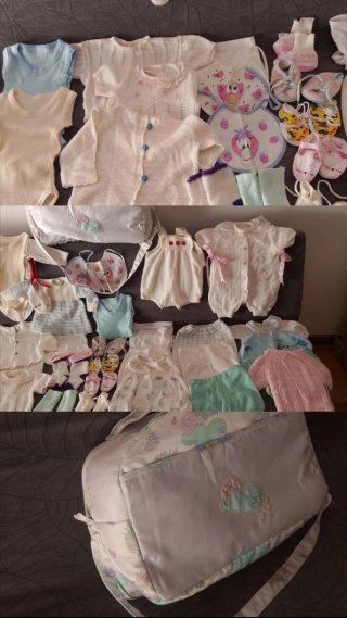 Bolso y Ropa Bebé 3 Meses