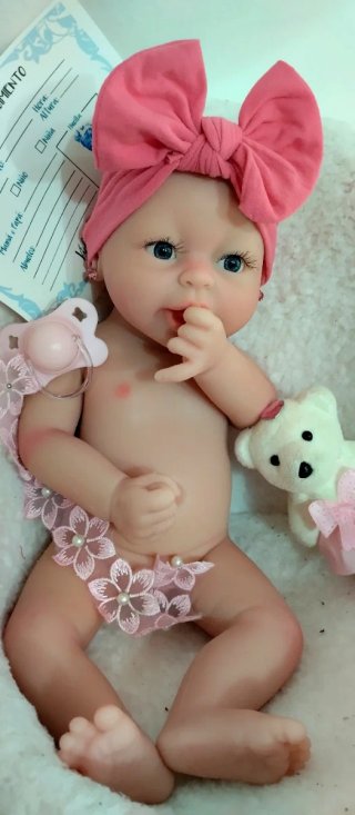Bebé Reborn Silicona Completa 39cm