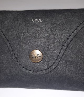 Custodia Ray-Ban rigida nera con logo
