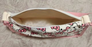 Bolso Bandolera Hello Kitty Lona Rosa Blanco