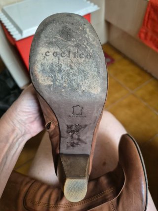 Botas altas de piel marrones COCICLO