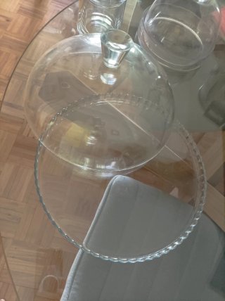 Base para tarta o postre de cristal