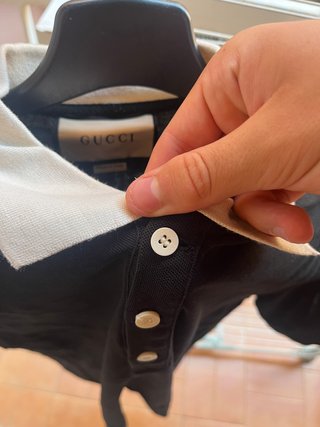 Polo Gucci Negro y Beige