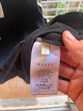 Polo Gucci Negro y Beige