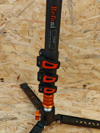 Monopie carbono con base articulada + rotula vídeo