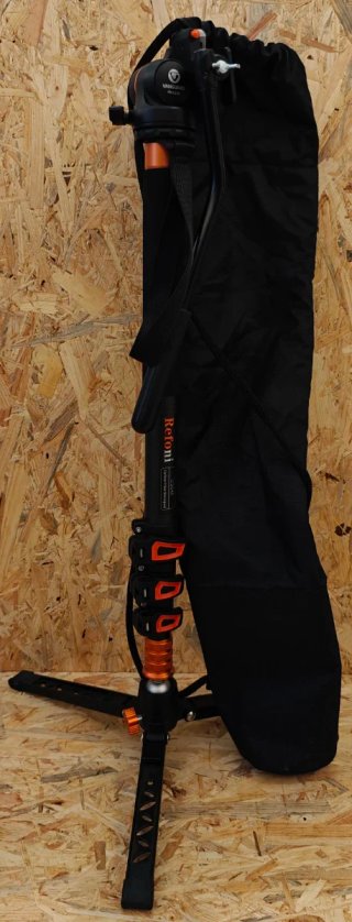 Monopie carbono con base articulada + rotula vídeo