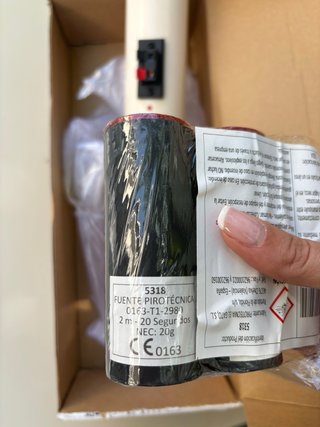 Cañón de mano de fuego frío y cargas
