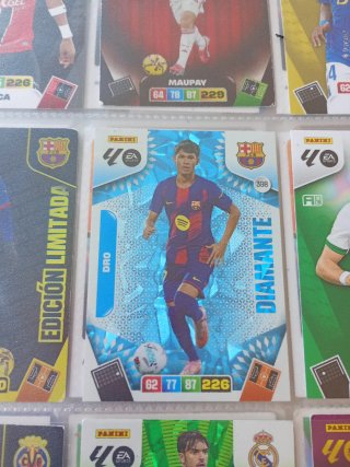9 cartas fútbol Panini