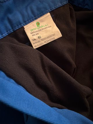 Pantalón de trabajo azul talla 46  De invierno