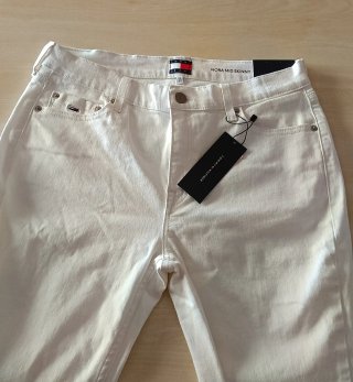 Pantalón Tommy Hilfiger Blanco Mujer Talla M