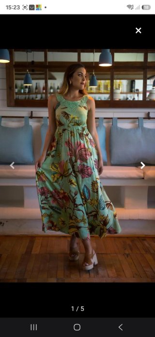 Vestido largo estampado floral
