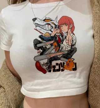 Camiseta Anime Chainsaw Man Manga Corta
