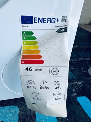 540.Lavadora Bosch 8 kilos EcoSilence Nueva Tara