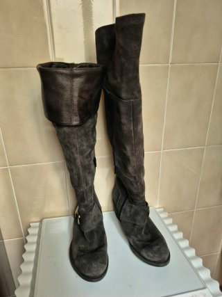 Botas altas ante grises SOLE