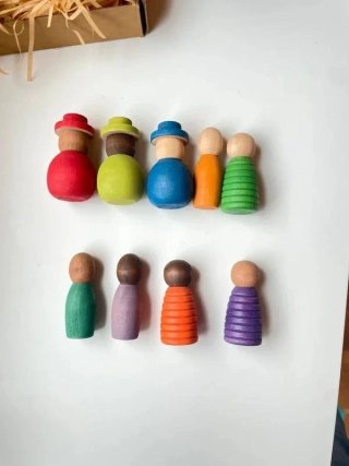 Muñecos Waldorf Montessori Madera