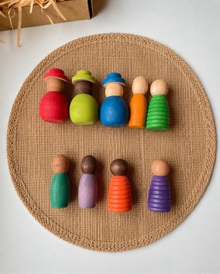Muñecos Waldorf Montessori Madera