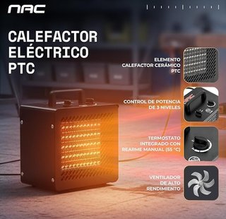 Calefactor Cerámico Eléctrico 3000W