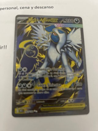 2 Cartas Pokémon Mega Lucario EX y Mega Absol EX