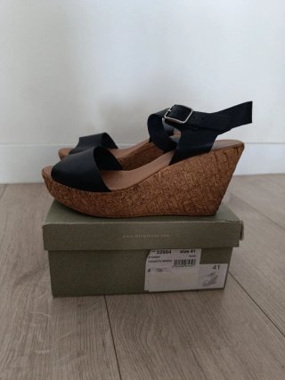 Sandalias MTNG Piel Negras Talla 41