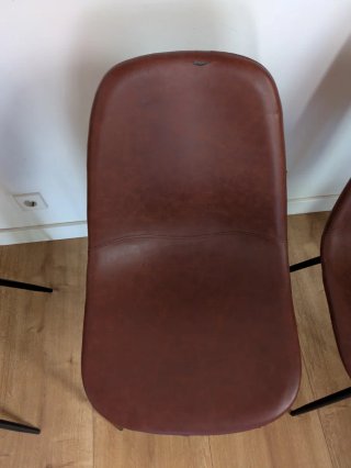 Juego de 4 sillas de comedor marrones