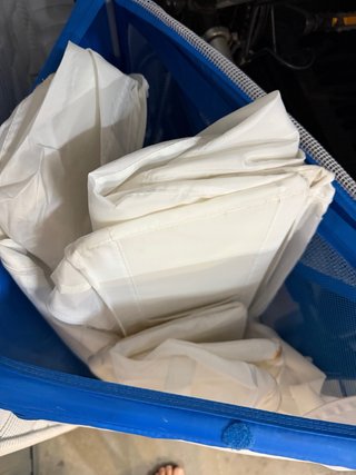 Cajas de almacenaje de tela blancas