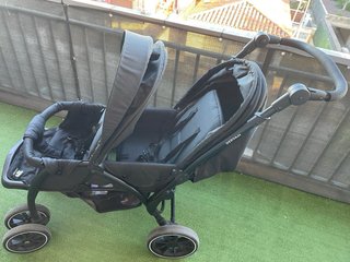 Carrito gemelar DERYAN negro