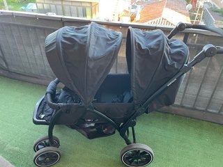 Carrito gemelar DERYAN negro