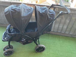 Carrito gemelar DERYAN negro