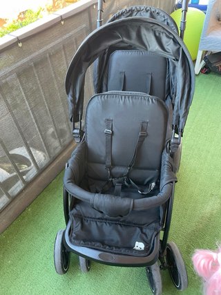 Carrito gemelar DERYAN negro
