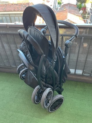 Carrito gemelar DERYAN negro