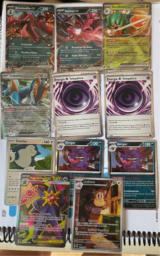 Lote Cartas Pokémon EX, GX, V, VMAX