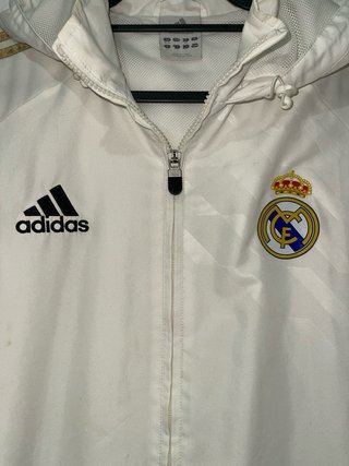 Chaqueta Adidas Real Madrid Blanca y Dorada