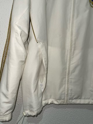Chaqueta Adidas Real Madrid Blanca y Dorada