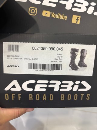 Botas Motocross Acerbis X-Face Negras