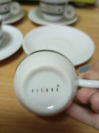 Juego 6 tazas café Cafe porcelana