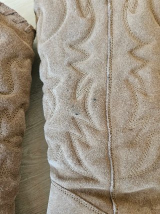 Botas Cowboy Luisa Toledo Piel Serraje Marrón