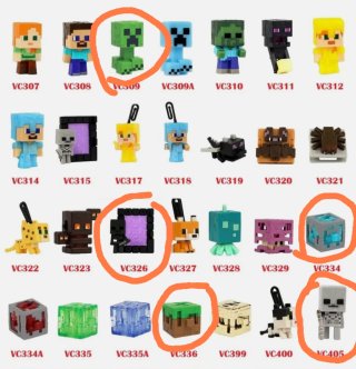 Figuras Minecraft Kinder Joy