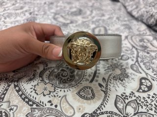 Cinturón Versace Medusa Plateado
