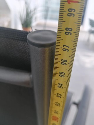 6 Sillas Terraza Apilables Metal Gris