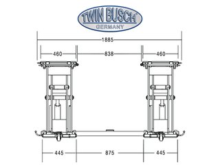 Elevador Tijera Twin Busch TWS3-10E-400-FZ