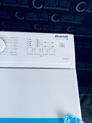 546.Lavadora Brandt Carga Superior 8 kilos Nueva