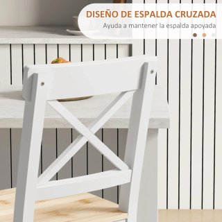 Taburetes Altos Cocina Madera y Metal (2 uds)