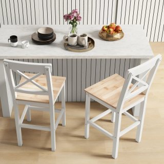 Taburetes Altos Cocina Madera y Metal (2 uds)