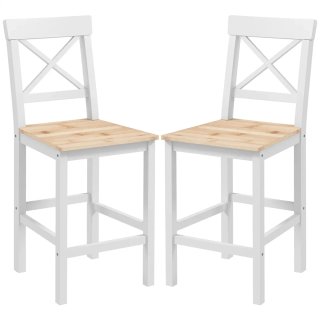 Taburetes Altos Cocina Madera y Metal (2 uds)