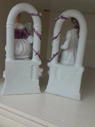 Coppia statue ceramica vintage